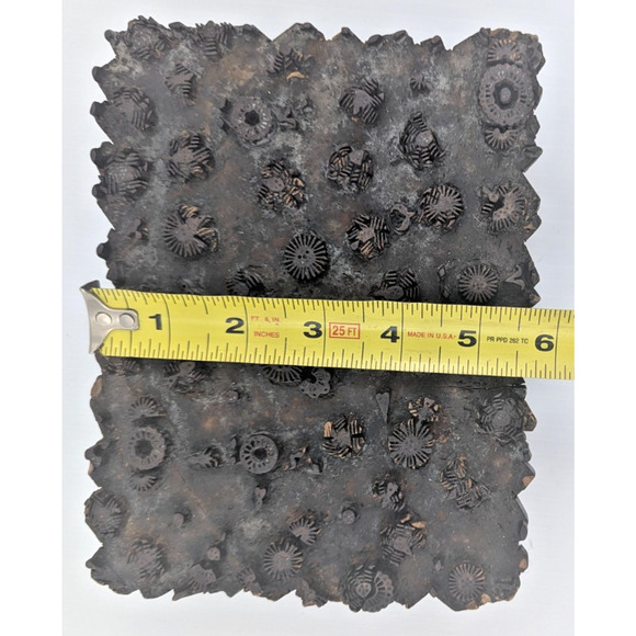 Antique Wooden Printing Block Hand Carved Textile Fabric Stamp As Is - Picture 5 of 10